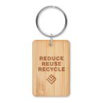 ANGLEBOO Rectangular bamboo key ring Timber