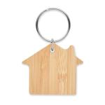 HOUSEBOO Schlüsselring Bambus, Haus Holz