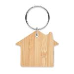 HOUSEBOO House shaped bamboo key ring Timber