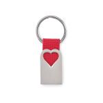 BONHEUR Heart metal key ring Red