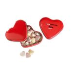 LOVEMINT Heart tin box with candies Red