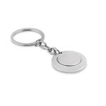 FLAT RING Key ring with token Shiny silver