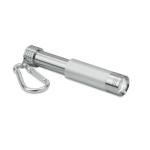 POP LIGHT Taschenlampe mit Karabiner Silber