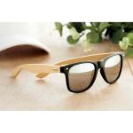 CALIFORNIA TOUCH Sunglasses with bamboo arms Shiny silver