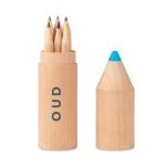 PETIT COLORET 6 pencils in wooden box Timber