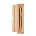 ETNA Bamboo twist ball pen in box Timber