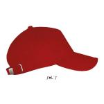 LONG BEACH FIVE PANEL CAP, rot Rot | M