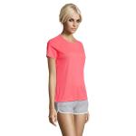 SPORTY WOMEN T-SHIRT 140g, Neon coral Neon coral | XS