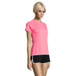 SPORTY WOMEN T-SHIRT POLYES, neon pink Neon pink | XS