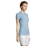 PEOPLE WOMEN'S POLO 210, sky blue pique Sky blue pique | M