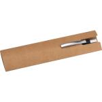 Aluminium push pen with bamboo gripzone Black
