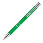 Pen with rubberised surface Green