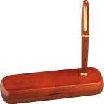 Holz Schreibset mit Kugelschreiber und Füllfederhalter Braun