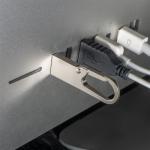 Metal USB stick with carabiner - 8GB Convoy grey