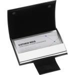 Business card holder with artificial leather covering Black