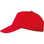 5-panel classic baseball cap Red