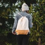 Gymbag with jute bottom White