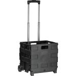 Folding shopping trolley Black