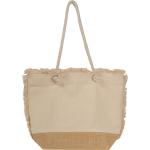 Oeko-Tex ® beach bag natural with jute bottom and cord Fawn