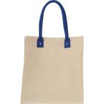 Canvas shopper with long handles Aztec blue