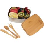 Spacious stainless steel lunchbox with bamboo lid Fawn