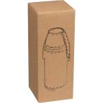 Stainless steel hip flask with 2 pins Brown