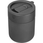 Ceramic drinking cup with silicone sleeve, 340ml Anthracite