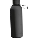 Rubberised drinking bottle with loop, 500 ml Anthracite