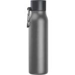 Vakuum Trinkflasche mit Karabiner, 600ml Anthrazit
