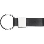 Keyring with a black PU strap Convoy grey