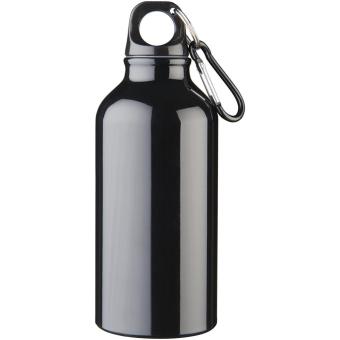 Oregon 400 ml Aluminium Trinkflasche mit Karabinerhaken Schwarz