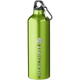 Oregon 770 ml aluminium water bottle with carabiner Lime