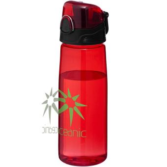 Capri 700 ml sport bottle Transparent red