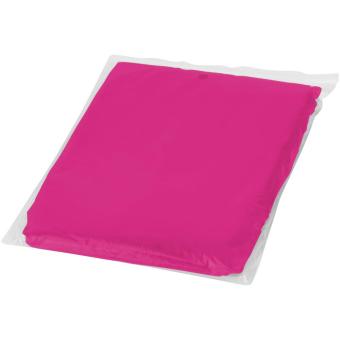 Ziva disposable rain poncho with storage pouch Pink