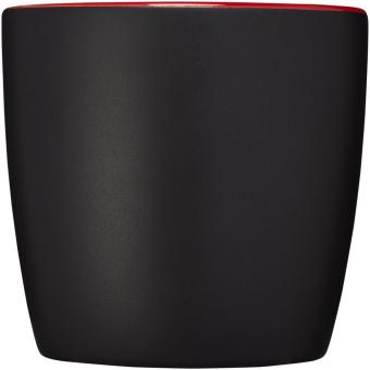 Riviera 340 ml ceramic mug Black/red