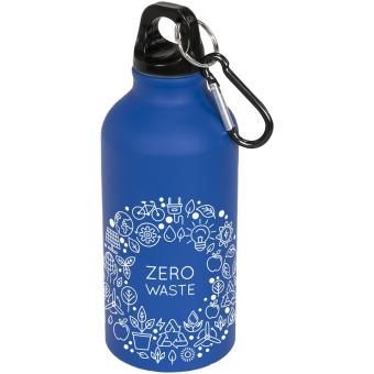 Oregon 400 ml matte water bottle with carabiner Aztec blue