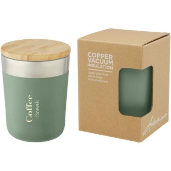 Lagan 330 ml Kupfer-Vakuum Isolierbecher mit Bambusdeckel Mintgrün