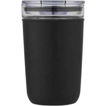 Bello 420 ml glass tumbler with recycled plastic outer wall Black