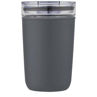 Bello 420 ml glass tumbler with recycled plastic outer wall Convoy grey