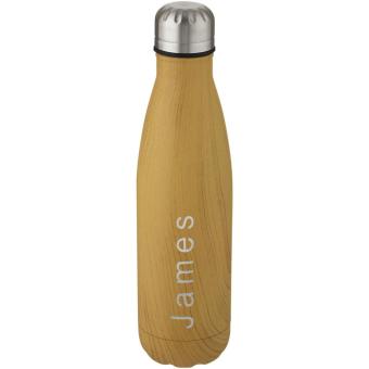 Cove 500 ml vacuum insulated stainless steel bottle with wood print Nature