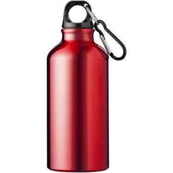 Oregon 400 ml RCS-zertifizierte Trinkflasche aus recyceltem Aluminium mit Karabinerhaken Rot