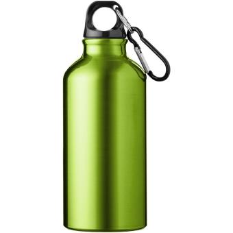 Oregon 400 ml RCS certified recycled aluminium water bottle with carabiner Apple green