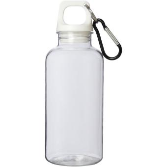 Oregon 400 ml RCS-zertifizierte Trinkflasche aus recyceltem Kunststoff mit Karabiner Weiß