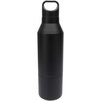 Odessy 600 ml Isolierflasche und 300 ml Becher aus RCS recyceltem Edelstahl Schwarz