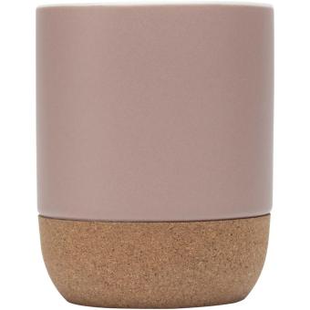 Billie 300 ml ceramic mug with cork details and matt finish Slate pink
