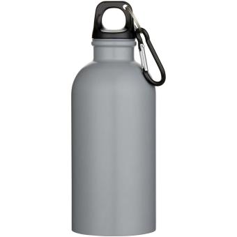 Oregon 400 ml matte RCS-zertifizierte einwandige Trinkflasche aus recyceltem Edelstahl mit Karabinerhaken Grau