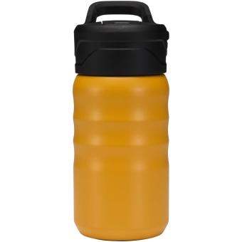 Knox 350 ml RCS recycled double wall stainless steel sport bottle with flip straw Yellow