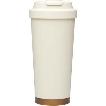 Hampton 480 ml RCS recycled stainless steel double wall vacuum insulated tumbler Cream