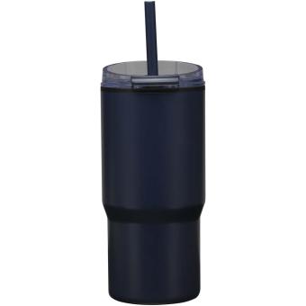 Westin 540 ml RCS recycled double wall insulated tumbler with straw Navy