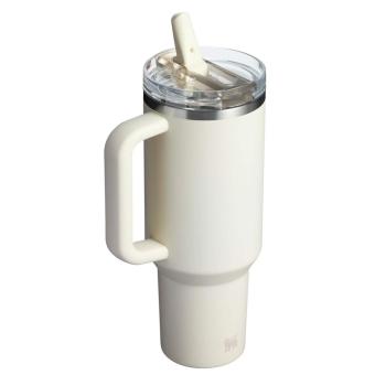 Stanley Quencher® ProTour 1180 ml recycled stainless steel insulated flip straw tumbler Cream